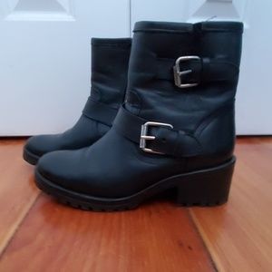 Steve Madden black Moto Boots, sz8.5. Barely worn